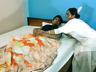 Observe this Indian nurse humiliate her patient with muddy talk & rear end-fashion sex in the Health center