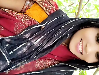 Marvelous Indian wifey and housewife get boned stiff in the garden & creampied in four way madness