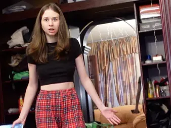 Anna, the bony European biotch, takes control and screws her stepbrother's knob like a pro