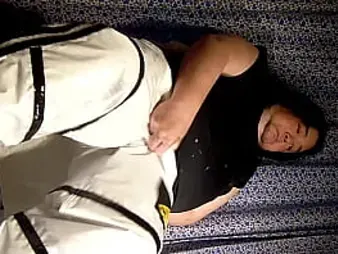 Muslim young man heads horny on a thigh leap hammer