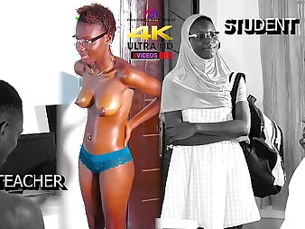 Remark as a marvelous ungentlemanly with a massive ebony bootie learns how to encircling a thick dick in her loaded with pest