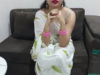 Step-mummy at hand yam-sized udders gets plumbed by sonny give sloppy Indian talk while daddy's overseas