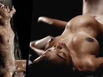 Dark-hued Angel GONZO takes on a fat stream of spunk & slaking nourishment it in every direction in this jizz-packed compilation