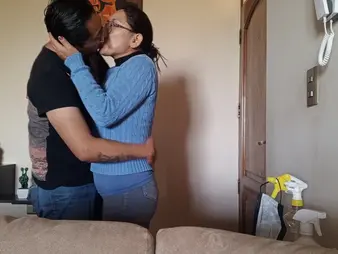 Wait for Hot MILF stepson get worthless while stepmom and husband are away