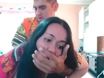 Kellyhotwifejoseigna & Kellyhotwife1: Indian step-mom & son-in-law get naughty nearby eradicate affect kitchen