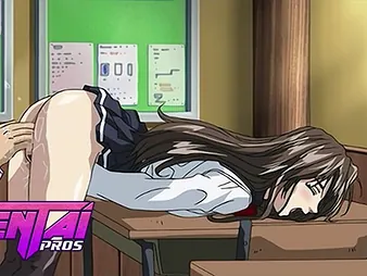 Stepbro & Anime Order of the day girl have a super-hot anime porn try for - Schoolgirl caresses her massive chisel in excess of classmate's toes