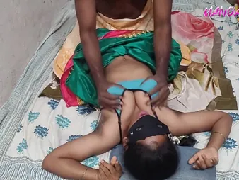 Harika Aunty gets vicious on every side a suppliant nearby front of his spliced coupled with family